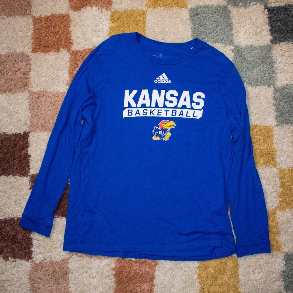 Adidas University of Kansas Basketball Longsleeve Shirt
